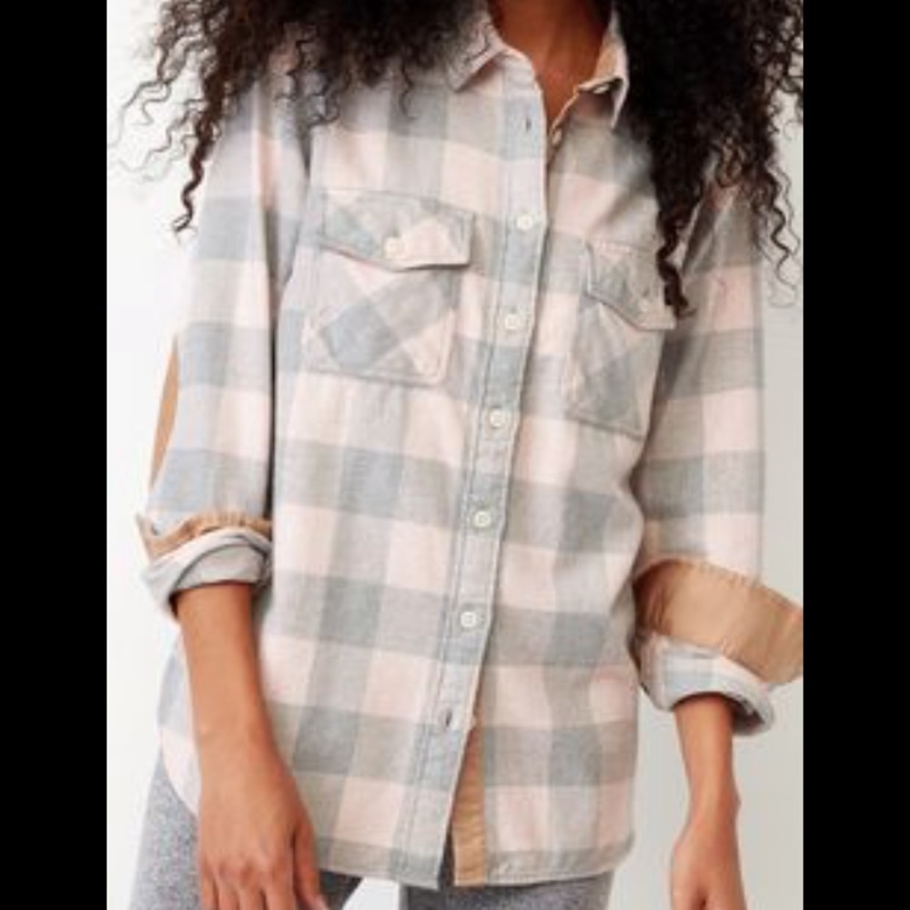 Roots “Park Plaid” Jacket Elbow Patches